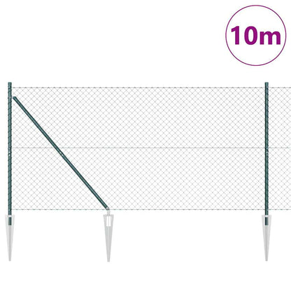 Fence Post Green 10 x 1.2 m (40 x 40 mm mesh) Steel and PVC
