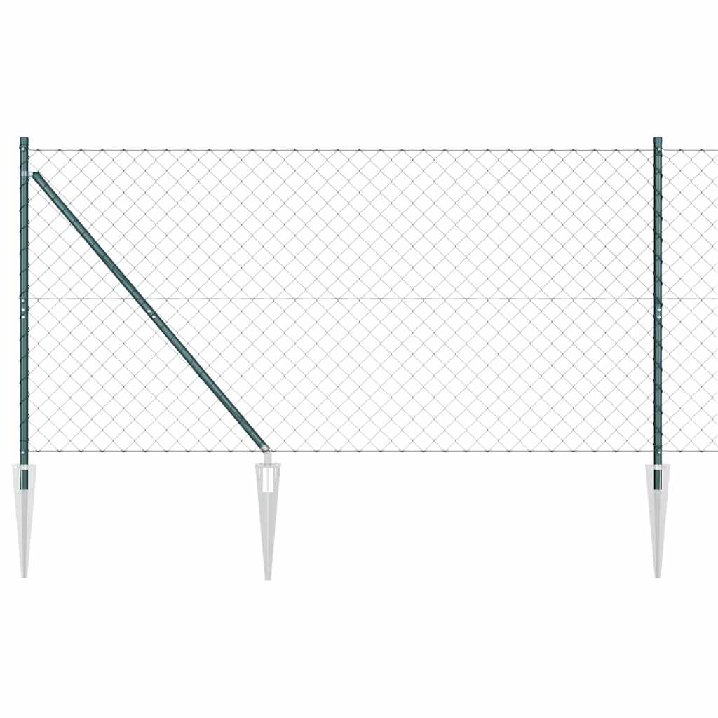 Fence Post Green 10 x 1.4 m (40 x 40 mm mesh) Steel and PVC