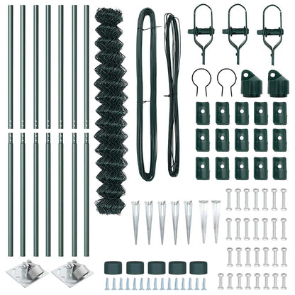 Fence Post Green 10 x 1.5 m (40 x 40 mm mesh) Steel and PVC