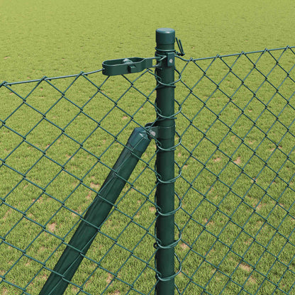 Chainlink Fence with Spikes 10 x 1.6 m PVC-Coated Steel Green