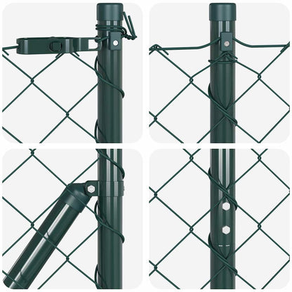 Fence Post Green 10 x 1.6 m (60 x 60 mm mesh) Steel and PVC