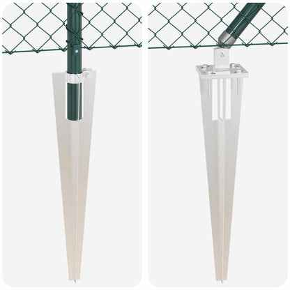 Chainlink Fence with Spikes 25 x 1 m PVC-Coated Steel Green