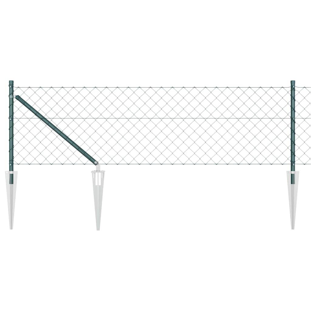 Fence Post Green 25 x 0.6 m (60 x 60 mm mesh) Steel and PVC