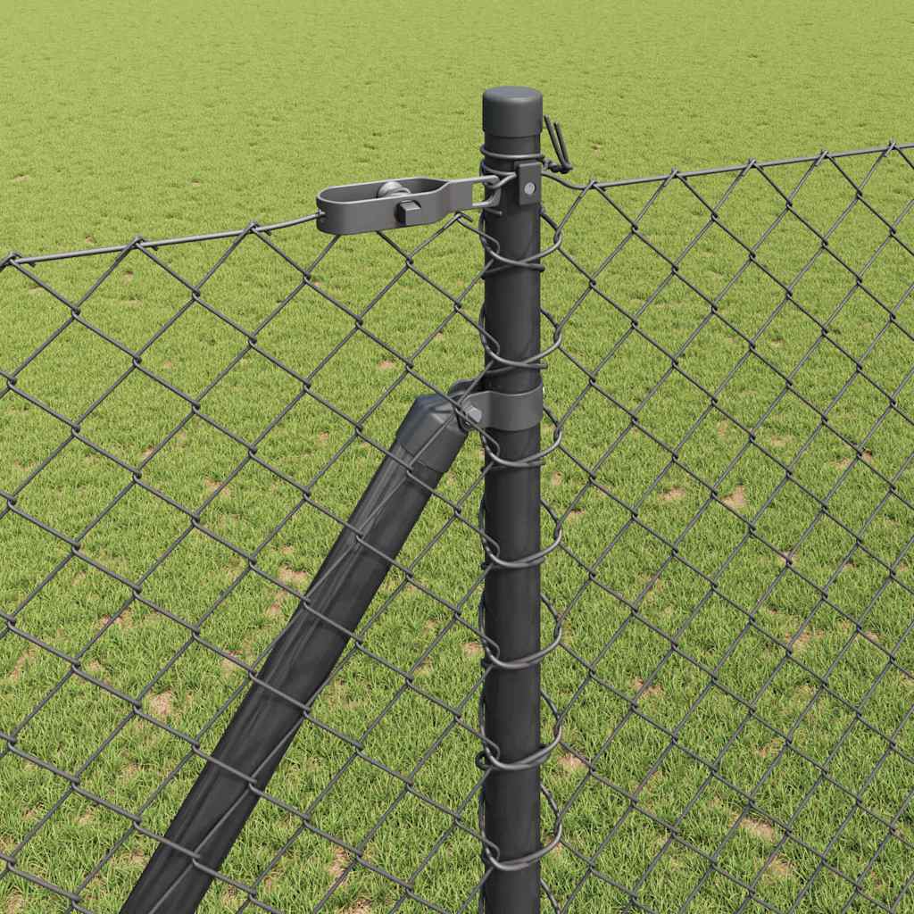 Fence Post Grey 10 x 1.5 m (40 x 40 mm mesh) Steel and PVC