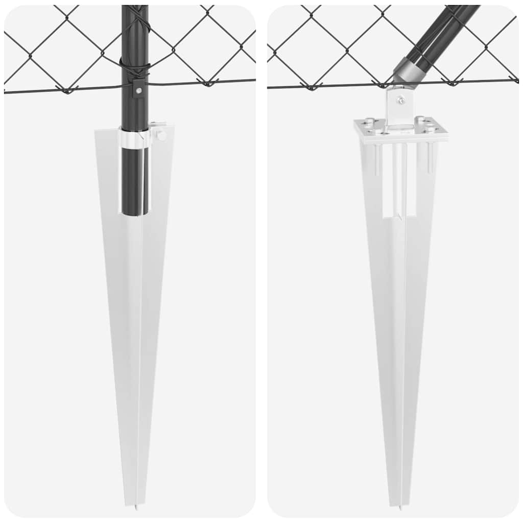Fence Post Grey 10 x 1.2 m (60 x 60 mm mesh) Steel and PVC