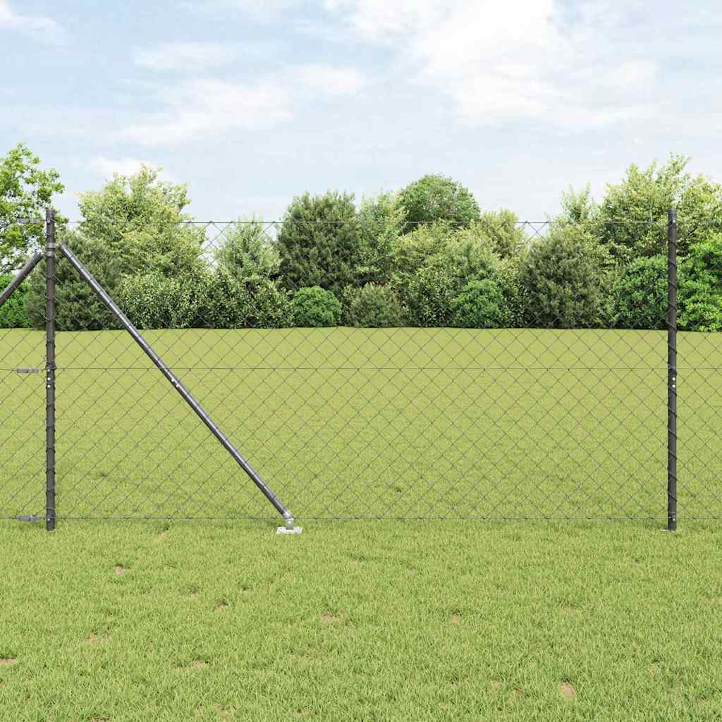 Fence Post Grey 10 x 1.2 m (60 x 60 mm mesh) Steel and PVC