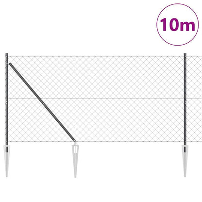 Fence Post Grey 10 x 1.2 m (60 x 60 mm mesh) Steel and PVC