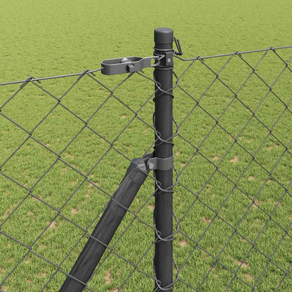 Fence Post Grey 10 x 1.6 m (60 x 60 mm mesh) Steel and PVC