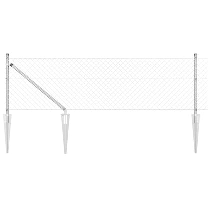 Fence Post Silver 10 x 0.4 m (40 x 40 mm mesh) Steel