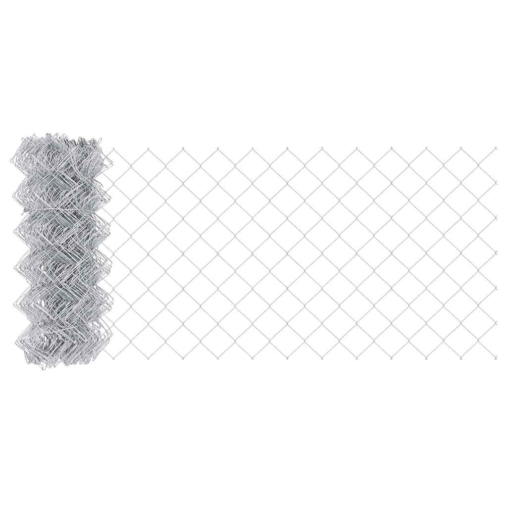 Fence Post Silver 10 x 0.4 m (40 x 40 mm mesh) Steel