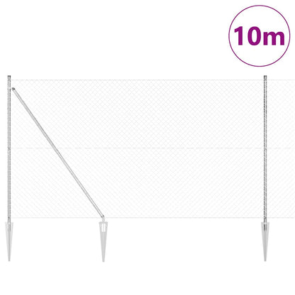 Fence Post Silver 10 x 1.6 m (40 x 40 mm mesh) Steel