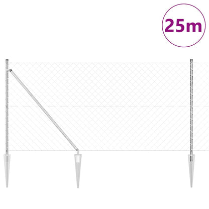 Fence Post Silver 25 x 1.2 m (60 x 60 mm mesh) Steel