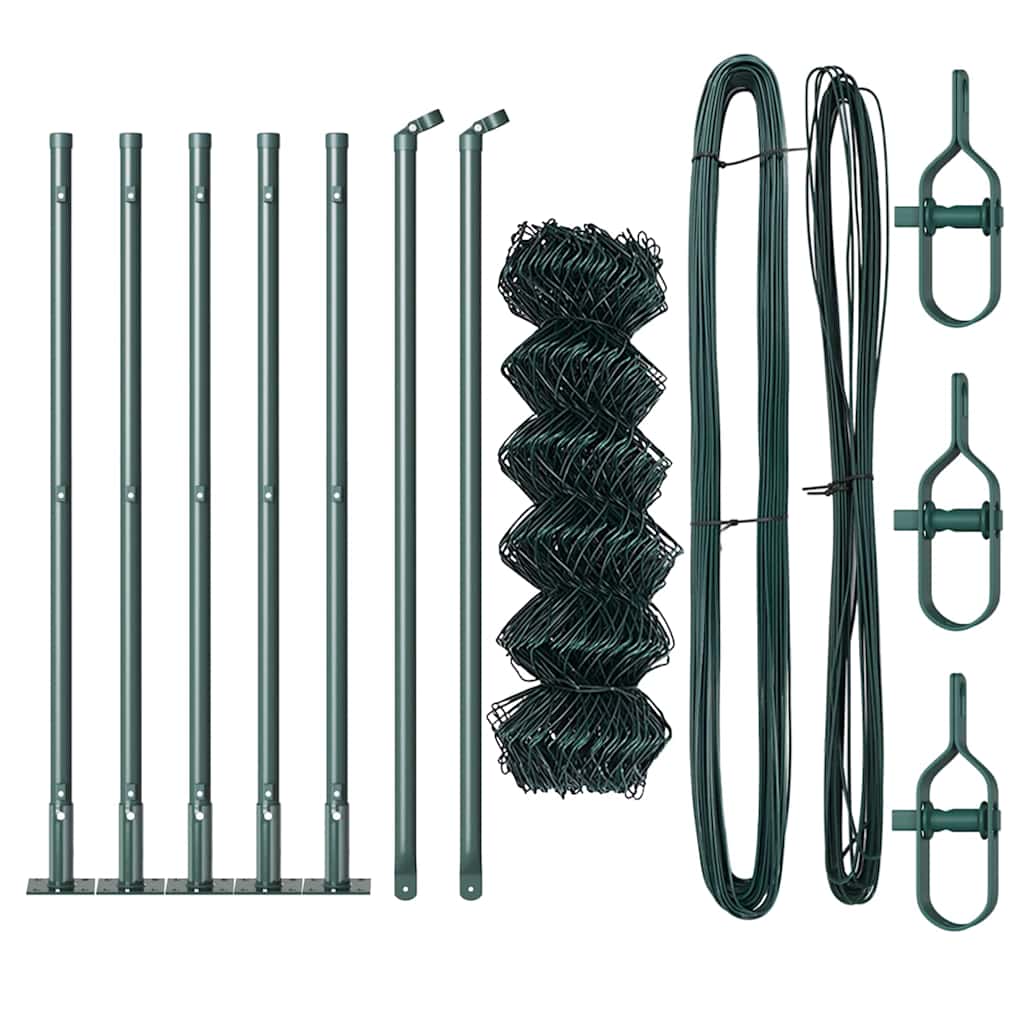 Fence Post Green 10 x 0.4 m (40 x 40 mm mesh) Steel and PVC