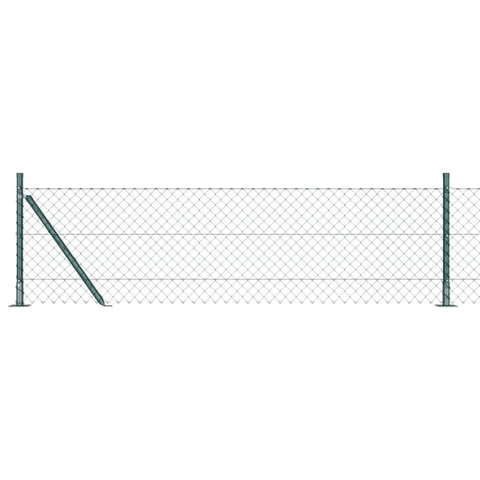 Chainlink Fence with Concrete Base 10 x 0.6 m PVC-Coated Steel