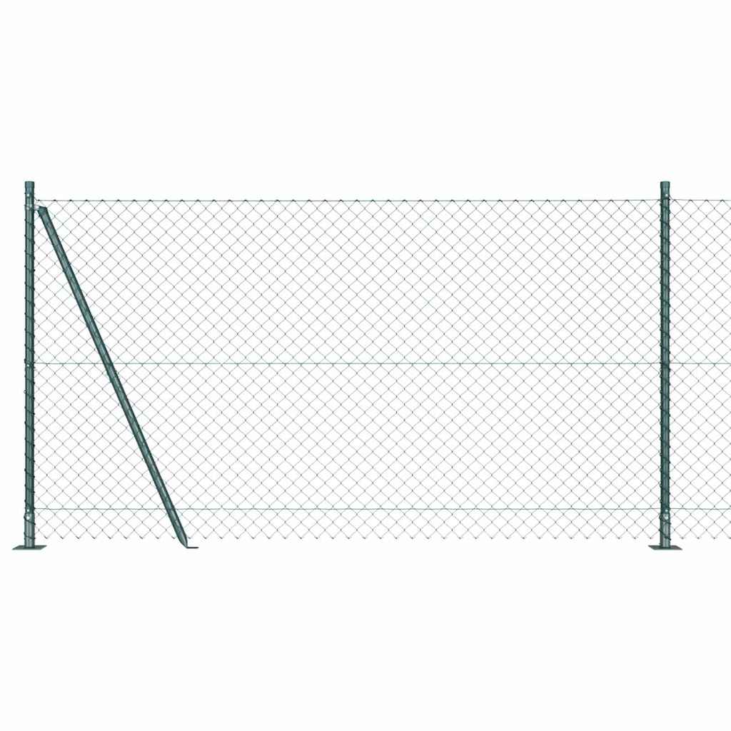 Chainlink Fence with Concrete Base 10 x 1.2 m PVC-Coated Steel