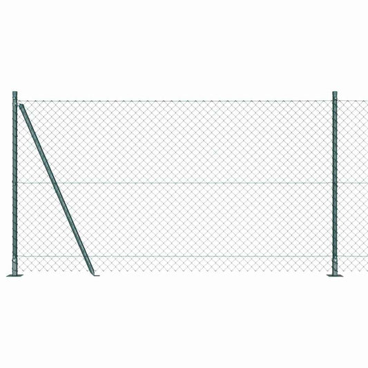 Chainlink Fence with Concrete Base 10 x 1.2 m PVC-Coated Steel