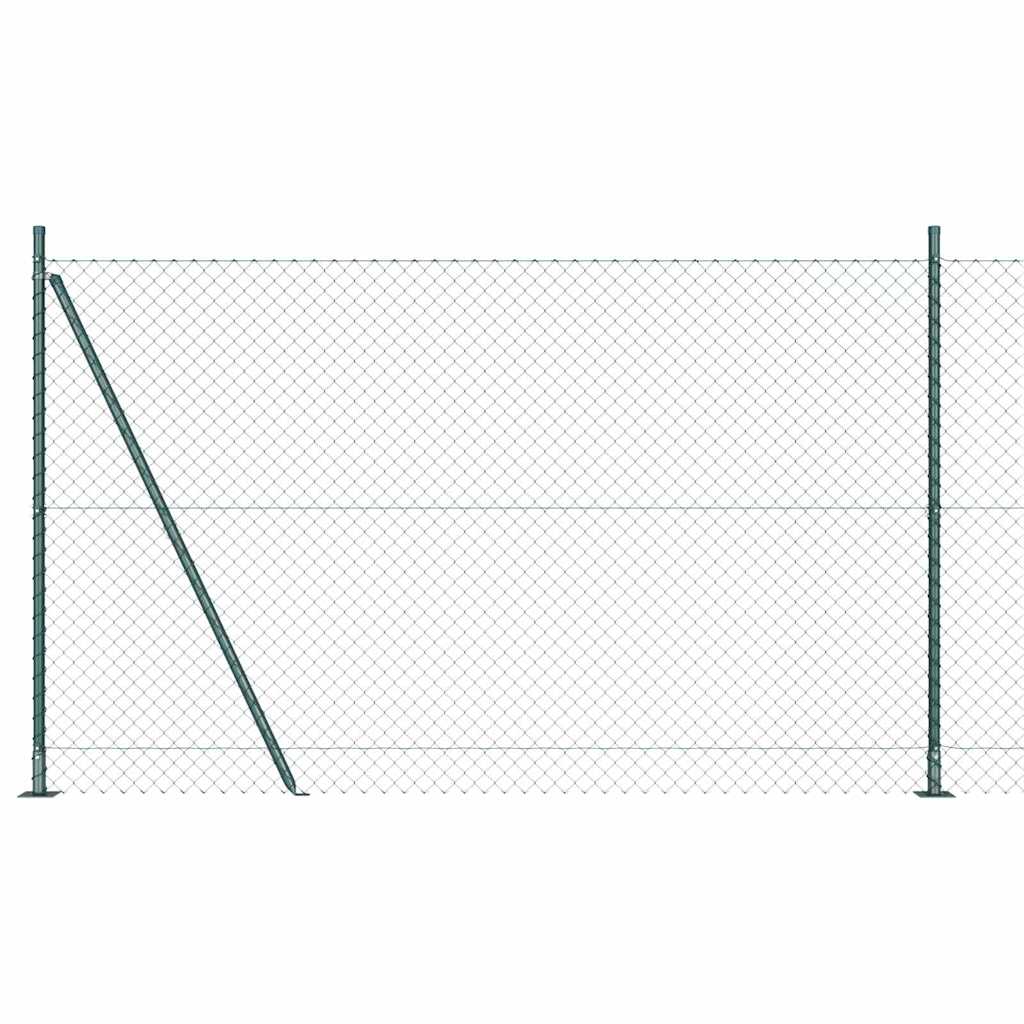 Fence Post Green 10 x 1.4 m (40 x 40 mm mesh) Steel and PVC