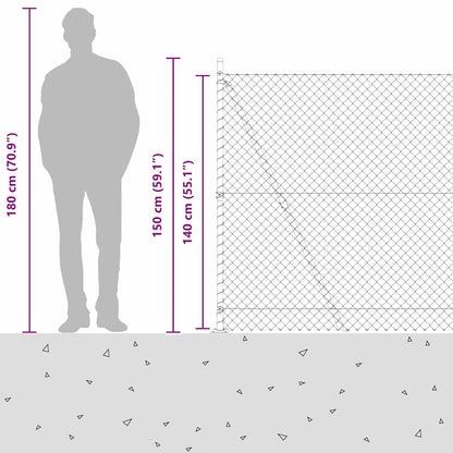 Fence Post Green 10 x 1.4 m (40 x 40 mm mesh) Steel and PVC