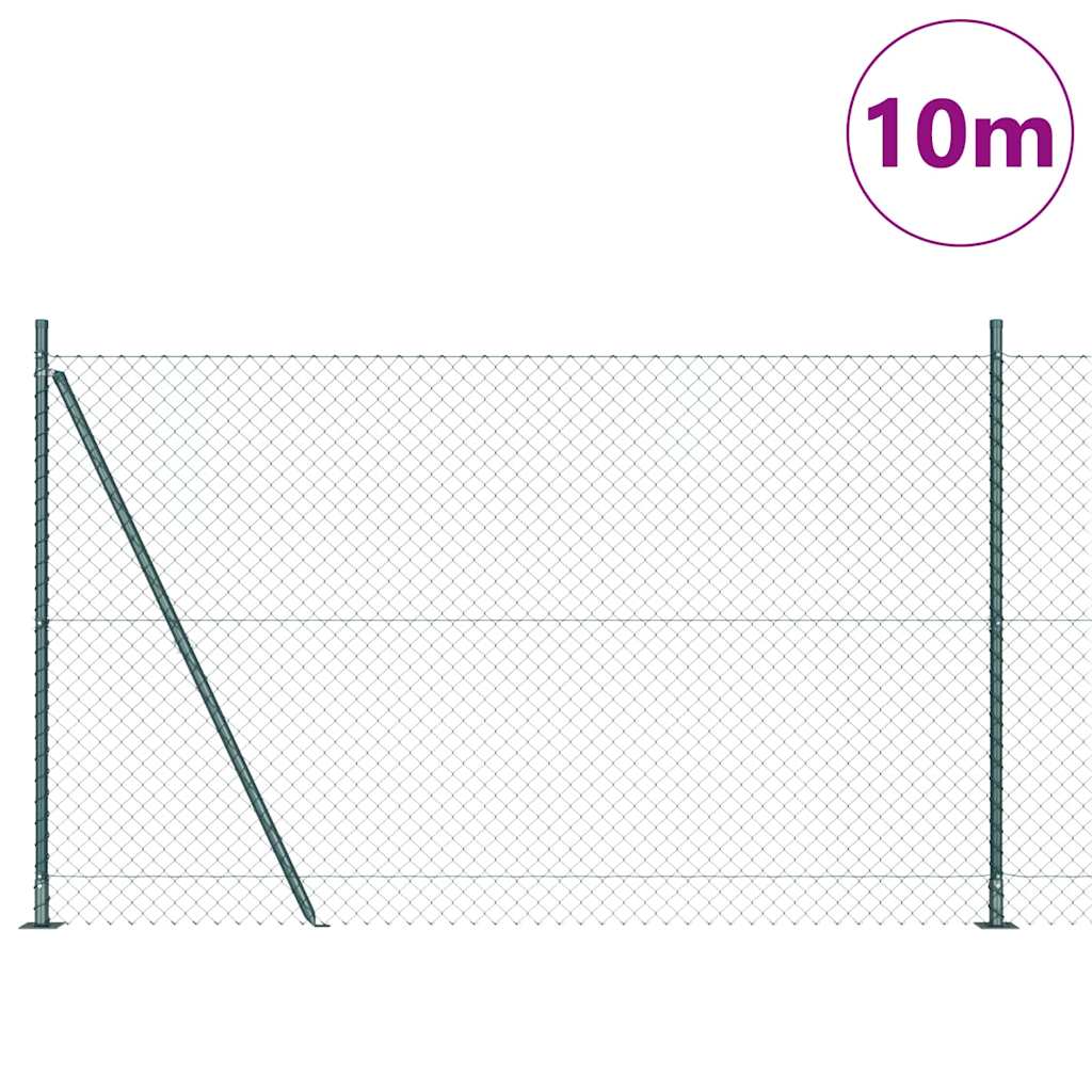 Fence Post Green 10 x 1.5 m (40 x 40 mm mesh) Steel and PVC