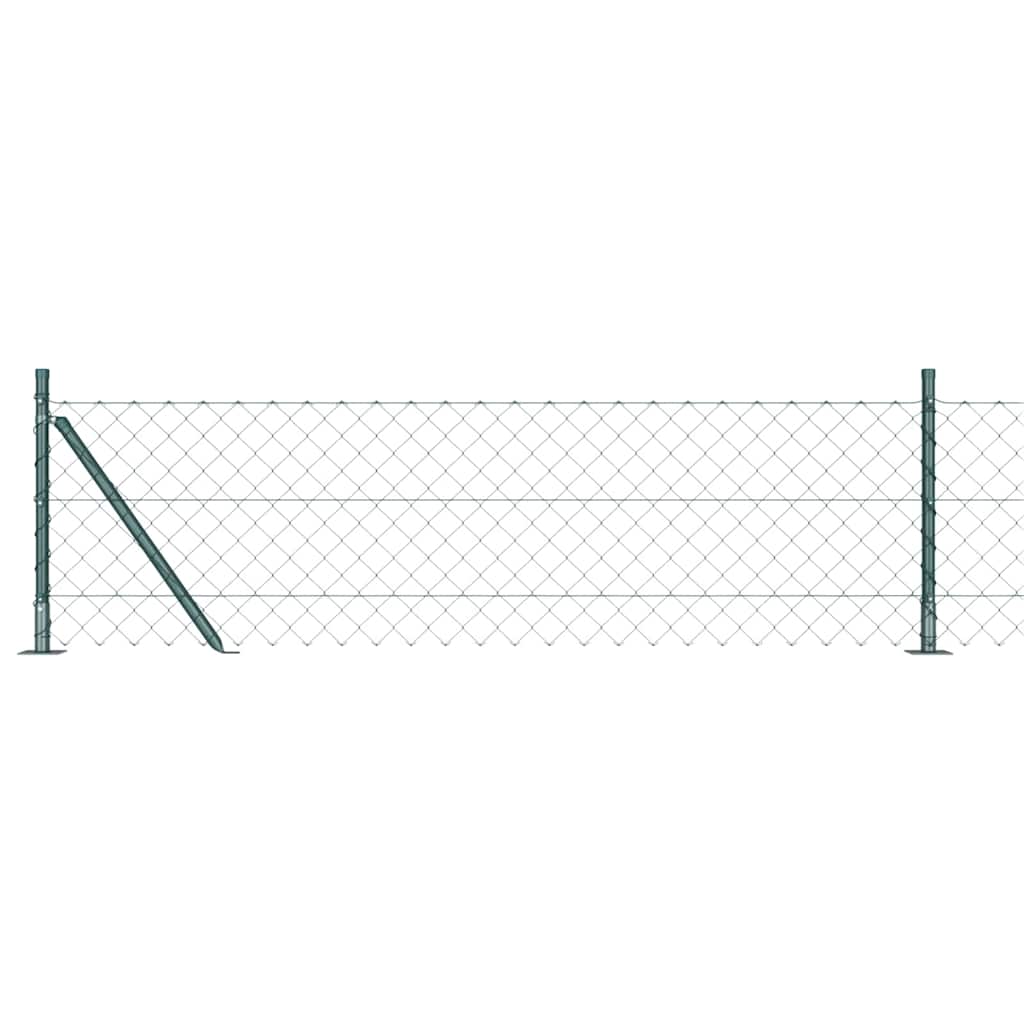 Chainlink Fence with Concrete Base 10 x 0.4 m PVC-Coated Steel