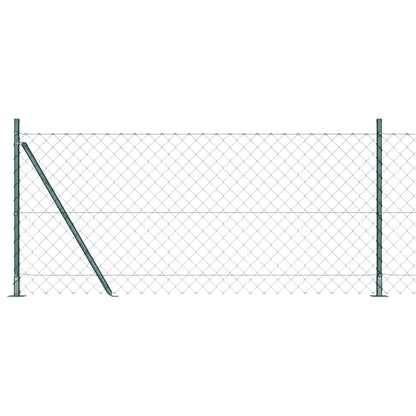 Chainlink Fence with Concrete Base 10 x 1 m PVC-Coated Steel