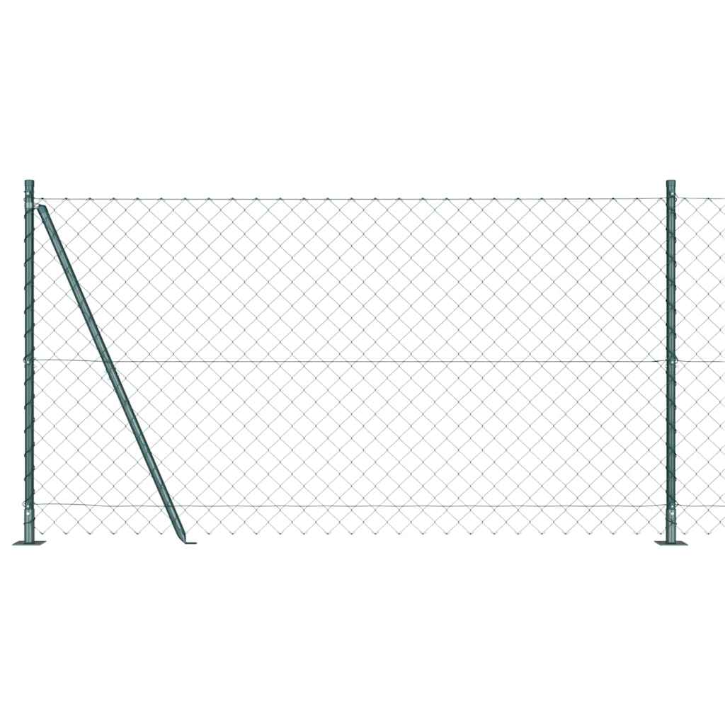 Chainlink Fence with Concrete Base 10 x 1.2 m PVC-Coated Steel