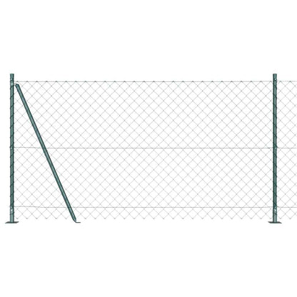 Chainlink Fence with Concrete Base 10 x 1.2 m PVC-Coated Steel