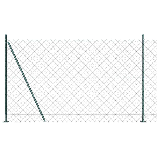 Chainlink Fence with Concrete Base 10 x 1.5 m PVC-Coated Steel