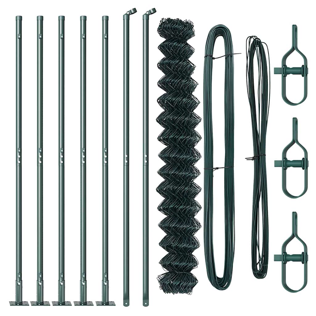 Fence Post Green 10 x 1.6 m (60 x 60 mm mesh) Steel and PVC