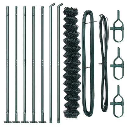 Fence Post Green 10 x 1.6 m (60 x 60 mm mesh) Steel and PVC