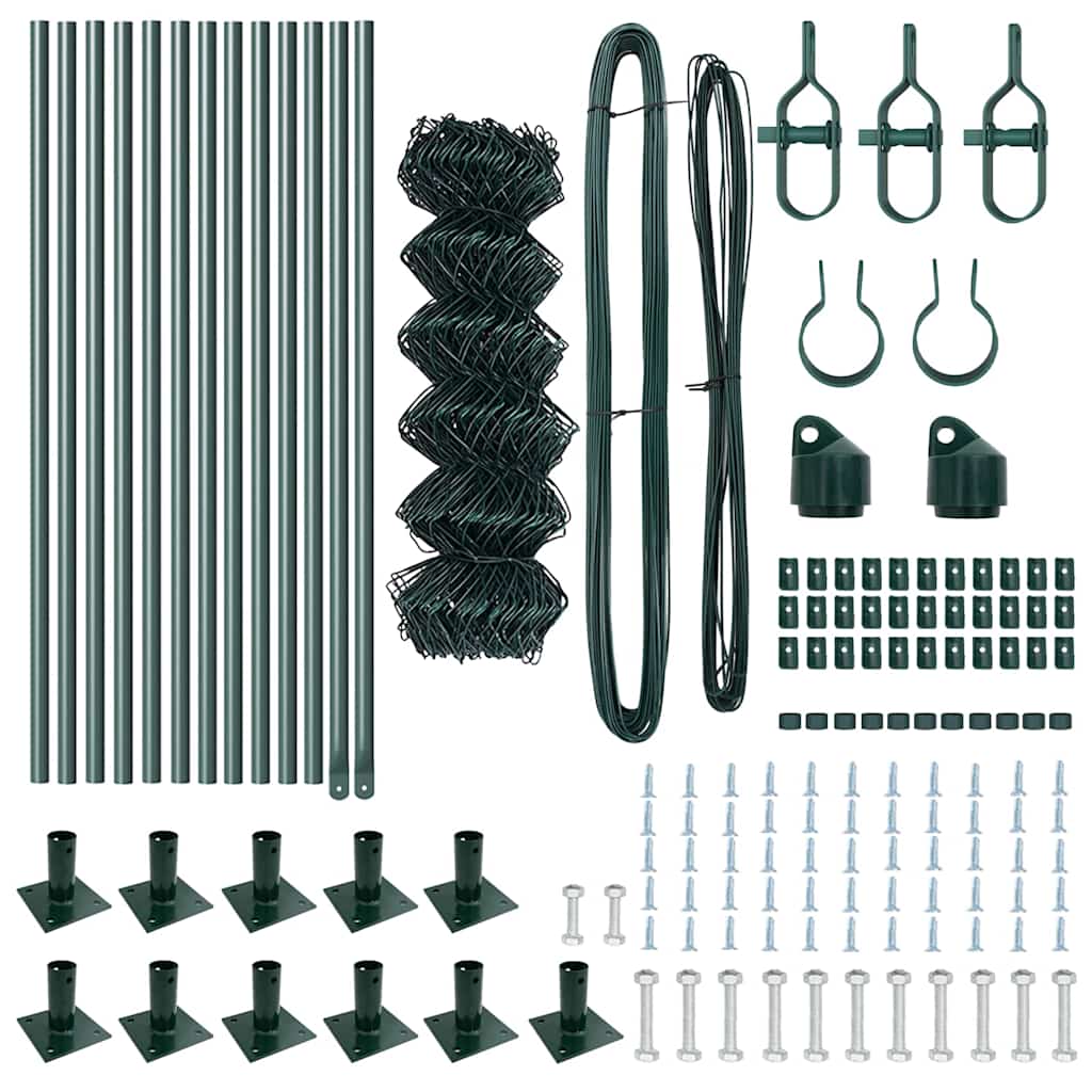 Fence Post Green 25 x 0.6 m (40 x 40 mm mesh) Steel and PVC