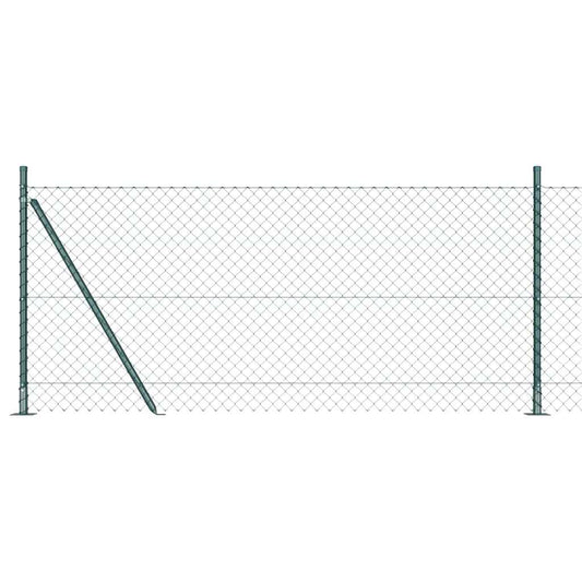 Chainlink Fence with Concrete Base 25 x 0.8 m PVC-Coated Steel