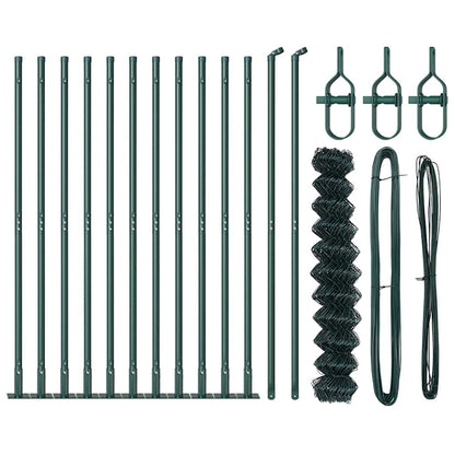 Fence Post Green 25 x 0.8 m (40 x 40 mm mesh) Steel and PVC