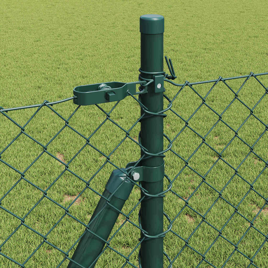 Chainlink Fence with Concrete Base 25 x 1 m PVC-Coated Steel
