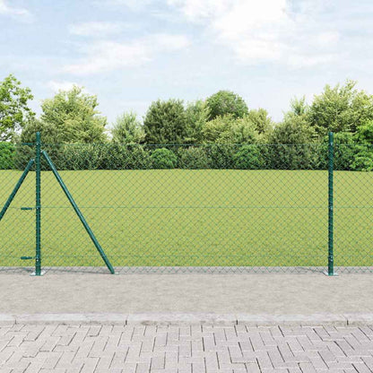 Chainlink Fence with Concrete Base 25 x 1 m PVC-Coated Steel