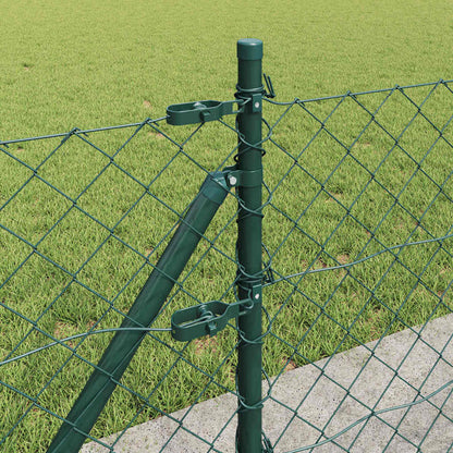 Chainlink Fence with Concrete Base 25 x 0.4 m PVC-Coated Steel