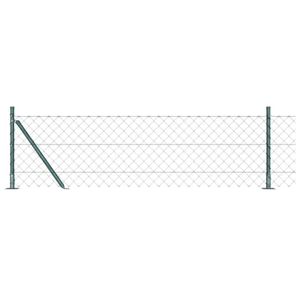 Chainlink Fence with Concrete Base 25 x 0.4 m PVC-Coated Steel