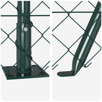 Fence Post Green 25 x 1.2 m (60 x 60 mm mesh) Steel and PVC