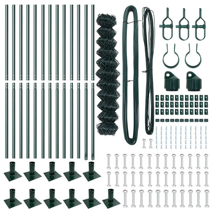 Fence Post Green 25 x 1.2 m (60 x 60 mm mesh) Steel and PVC