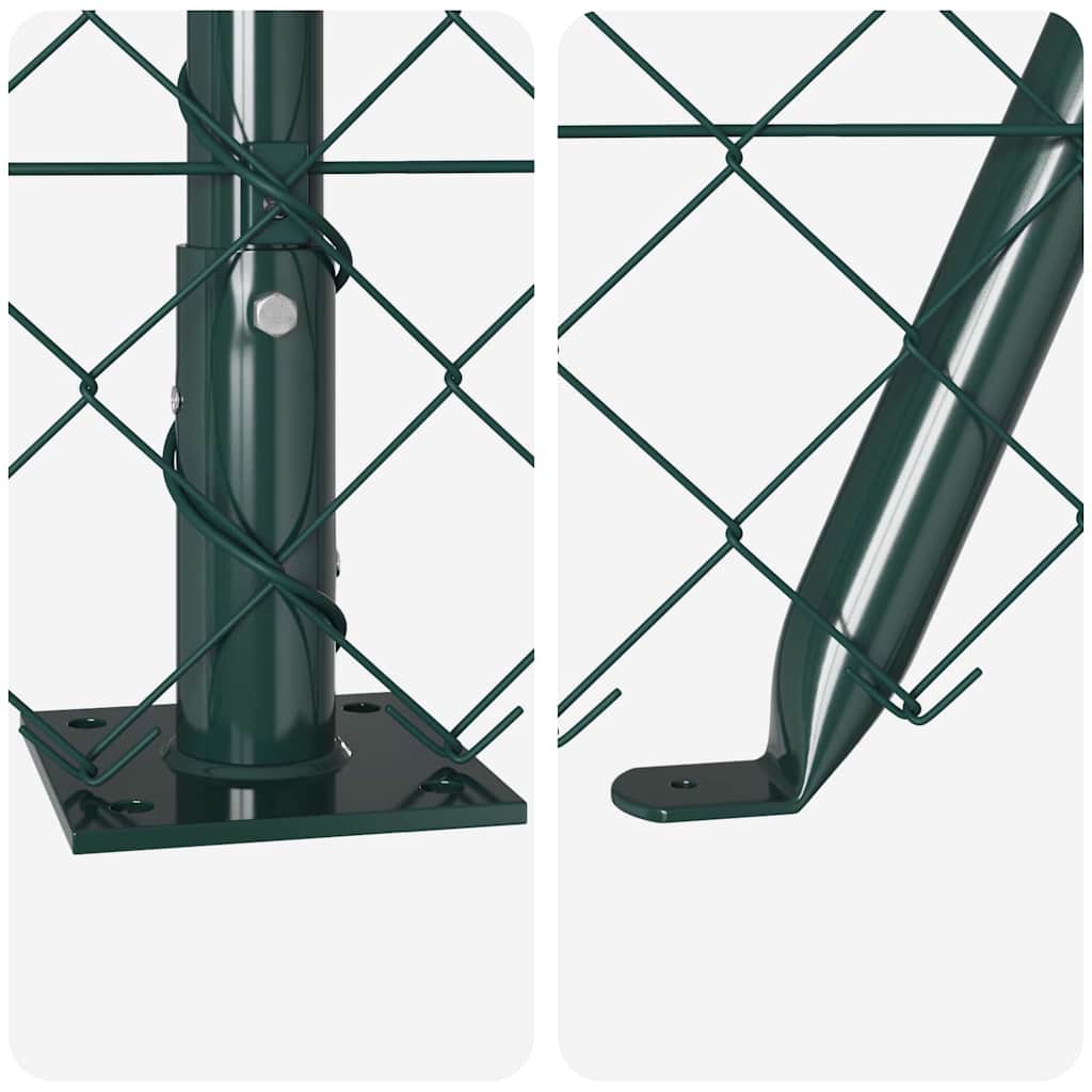 Fence Post Green 25 x 1.4 m (60 x 60 mm mesh) Steel and PVC