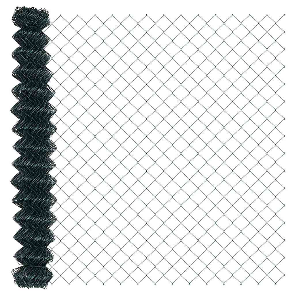 Fence Post Green 25 x 1.4 m (60 x 60 mm mesh) Steel and PVC