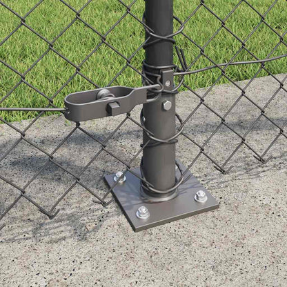 Fence Post Grey 10 x 1 m (40 x 40 mm mesh) Steel and PVC