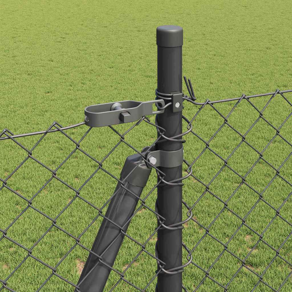 Fence Post Grey 10 x 1.4 m (40 x 40 mm mesh) Steel and PVC