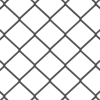 Fence Post Grey 10 x 0.8 m (60 x 60 mm mesh) Steel and PVC