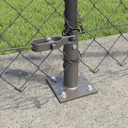 Chainlink Fence with Concrete Base 10 x 1.2 m PVC-Coated Steel