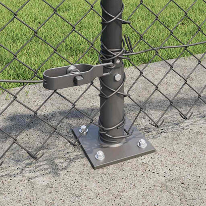 Fence Post Grey 25 x 0.6 m (40 x 40 mm mesh) Steel and PVC