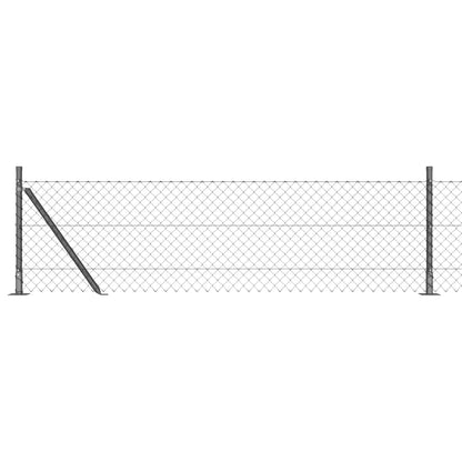 Fence Post Grey 25 x 0.6 m (40 x 40 mm mesh) Steel and PVC