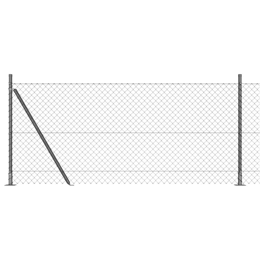 Fence Post Grey 25 x 1 m (40 x 40 mm mesh) Steel and PVC