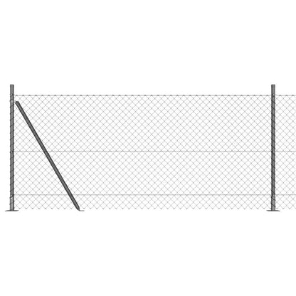 Fence Post Grey 25 x 1 m (40 x 40 mm mesh) Steel and PVC