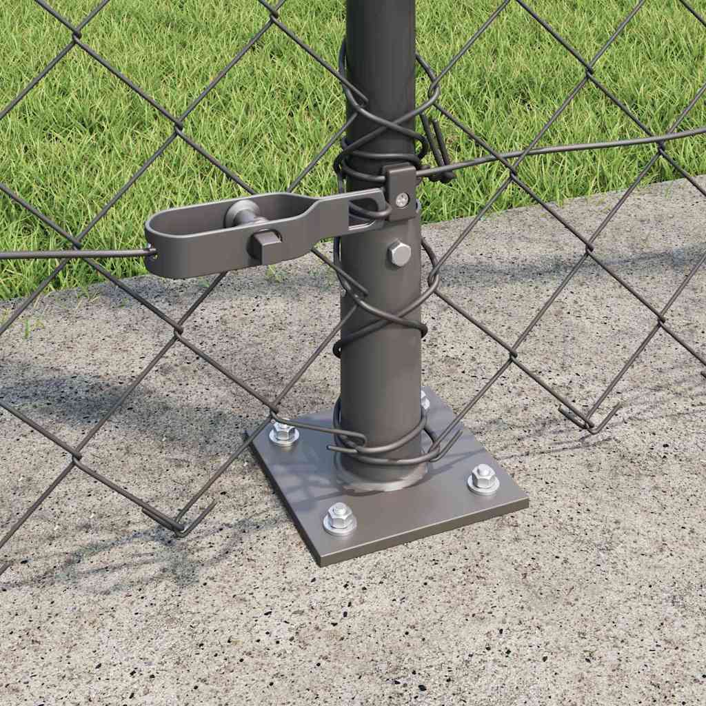 Fence Post Grey 25 x 1.6 m (60 x 60 mm mesh) Steel and PVC